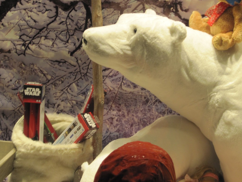 vitrine de Noël ours polaire
